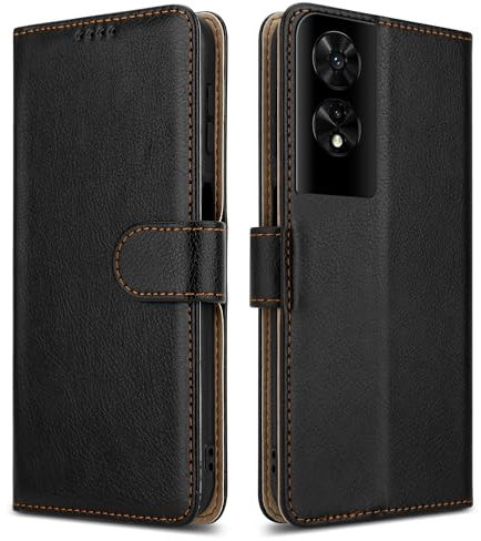 PIXFAB for TCL 505 Case - Leather Wallet Phone Case, Magnetic Book Flip Folio Cover [Card Slots] and [Kickstand] Case Compatible with TCL 505 - Black