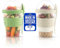 spar-home® 4er Set Joghurtbecher To Go 600ml –Müslibecher To Go mit Löffel Müsli To Go Becher mit Deckel für Joghurt Müsli Essen im Unterwegs Büro Schule (Bej-Grün)