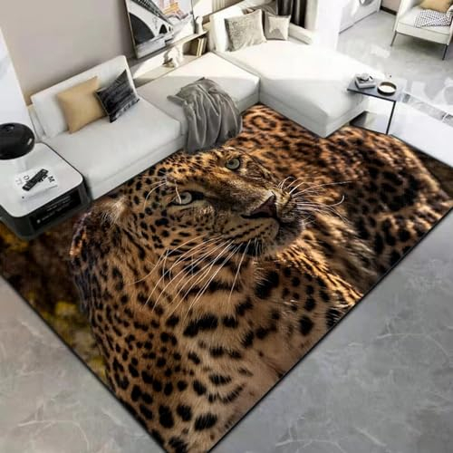 Teppich Kinderteppich Wohnzimmerteppich Schlafzimmerteppich 3D-Gedruckter Superweicher Flanellteppich Leopardentier Gepard 200 X 300 cm Drucken Modern Flanell Teppich Wohnen Essen Schlafsaal -5B4S/V1