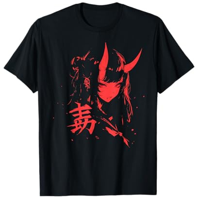 Vaisselle japonaise manga gothique démon waifu rétro T-Shirt