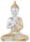 Alexandra House Living Dekorative Figur, Gold, Silber, Kunststoff, Buddha, 18 x 28 x 40 cm