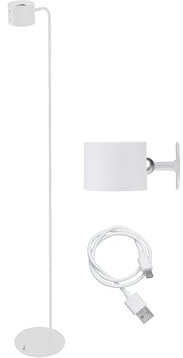 beper P201UTP305 Lumì lampe rechargeable, Lampadaire et lampe de table, Hauteur réglable, Accessoire mural, Câble USB inclus, Interrupteur tactile, Blanc