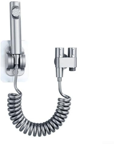 Handheld Bidet Sprayer Bidet Toilettensprühgerät Waschmaschine (silver)