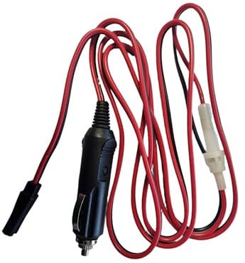 2-Pin Power Lead for CB Radio, 2 Metre Cable, 4 Amp Inline Fuse, Cigarette Lighter Plug