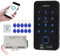FUSYTULY WiFi Tuya Sistema di Controllo di Accesso Digitali Biometrica IP68 RFID Tastiera 125KHz 13.56MHz + DC12V Access Control Alimentatore + 10pcs Tastiere RFID, Senza Serrature Elettriche