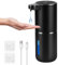 Gaethra Seifenspender Automatisch, 380ml Elektrischer Seifenspender mit Sensor, Seifenspender Wandbefestigung mit USB Wiederaufladbar, 4 Stufen Verstellbar SeifeSenspender (Schwarz, Flüssigetyp)