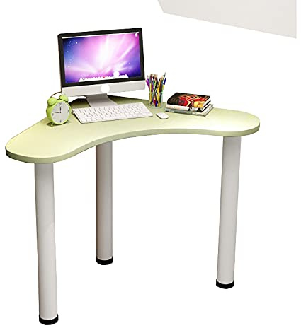 DXYDZSWD Table d'angle, petit bureau d'ordinateur, bureau d'écriture (MDF + cadre en acier), pour salon, chambre à coucher, salle d'étude (D)