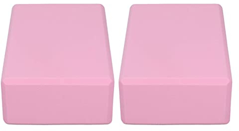 OVAQUIXI Rosa Yoga-Block-Set aus 2 Schaumstoffmaterialien Bietet Stabilität und Balance für Yoga- und Pilates-Übungen