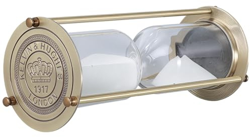 wkao Clessidra vintage da 60 minuti, in metallo, con base color oro sabbia, con timer, orologio decorativo retrò in vetro, decorazione per la casa, studio e ufficio, elegante