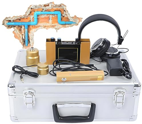UPLTOE Detector De Fugas De Agua Subterránea Profesional, Sensor Geófono De Fuga De Agua Eléctrico para Exteriores, Sensor De Fuga De Agua Preciso Y Confiable para Tuberías