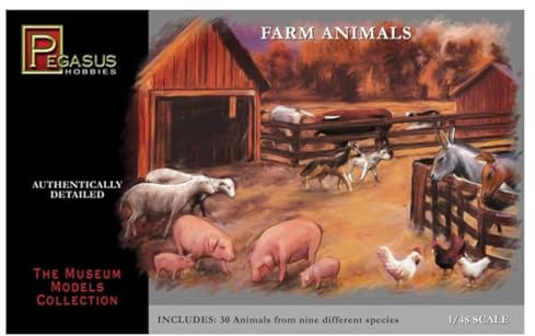 Imex PG7006 1/48 Amerikanische Geschichte:30 Verschiedene Farm-Tiere, Spiel