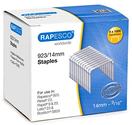 Rapesco S92314Z3 Typ 923/14 mm Verzinkte Robuste Heftklammern, 4000 Heftklammern