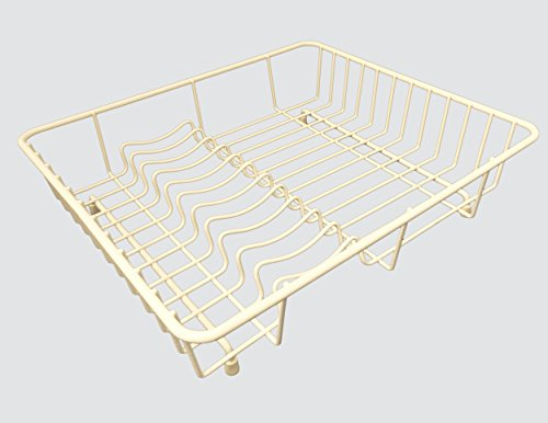 Delfinware 2034 CRM Dish Drainer, Metal, Cream, 37 x 33 x 10 cm