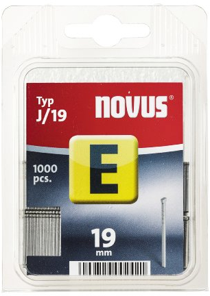 Novus Nägel 19 mm, mit 1000 Nägeln vom Typ J/19, optimales Heftmittel zur Befestigung von Zierleisten und Eckleisten