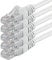 1aTTack.de 0,5m - bianco - 5 pezzi - Rete Cavi Cat6 CAT 6 / CAT6a / CAT7 | 10/100 / 1000/10000 Mbit/s | per switch, router, modem, Patchpannel, Access Point, pannelli di permutazione