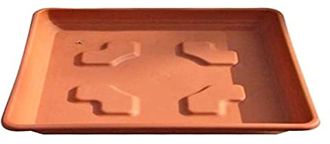 Blim Soucoupe carrée pour pot de fleurs Marron foncé 30 x 30 cm