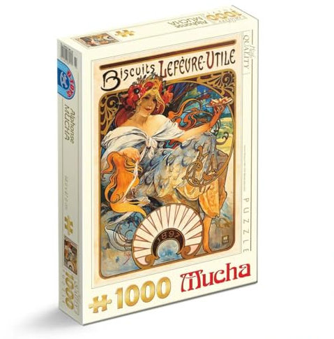 D-Toys Puzzle Alphonse Mucha _ Biscuits Lefevre-Utile 1000 Teile