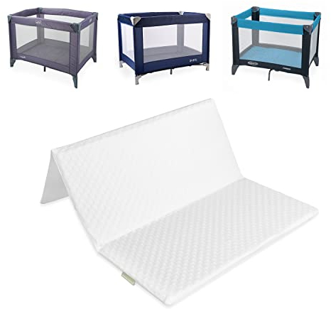 Babies First Coolmax Reisebett-Matratze für Babys, 3-fach faltbar, 95 x 65 x 2,5 cm