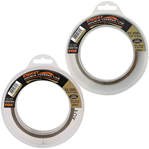 Fox Exocet Double Tapered Line 300m, Angelschnur, monofile Schnur zum Karpfenangeln, Schnüre für Karpfen, Durchmesser:0.33mm