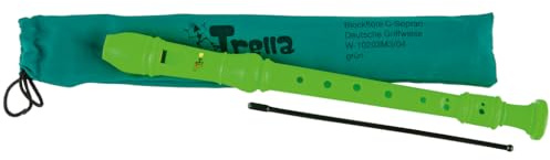 Trella Ton® Blockflöten „Premium“ rot/blau/gelb/grün, C-Sopran, Deutsche Griffweise| Wiemann Lehrmittel (Grün)