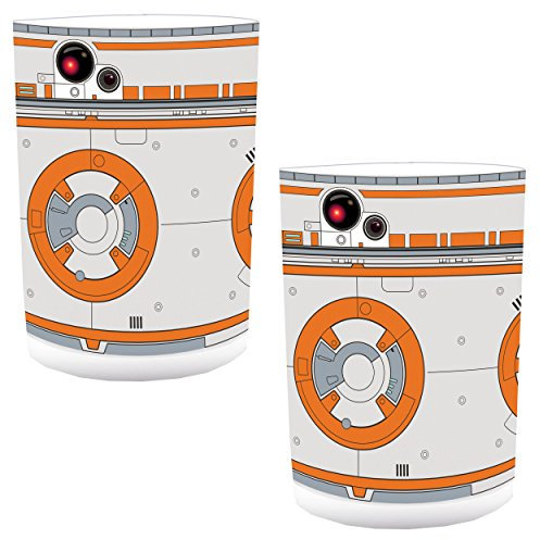 Star Wars Pack of Two BB-8 Night Light Lamp Boys/Girls Mini Push Down On/Off Included Battery Powered Portable Bedside 6 x1.5V AAA Batteries Ages 6 Up