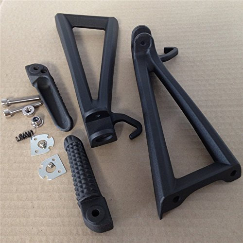 Repose-pieds arrière passager noir compatible avec Yamaha Yzf R6 2006-2009 2010 2011 2012