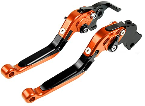 QJY-Motor Part-Store Motorrad Einstellbar Bremskupplungshebel CNC Aluminium für DUKE 125 390 DUKE 200 250 2011-2017 2018 2019 2020 - OBOB