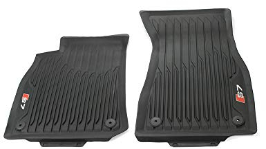Audi 4K8061221B041 Gummi Fußmatten 2X vorn Gummimatten Allwettermatten rot/schwarz, mit S7 Schriftzug