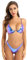 iEFiEL Damen Bikini Set sexy Metallic Bademode BH mit Bügel Zweiteiliger Badeanzug Rückenfrei Brazilian Bikinihose High Cut Thong Blau L