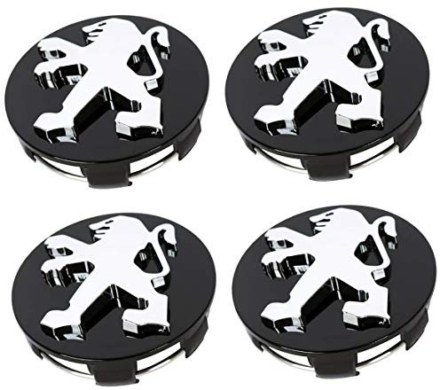 Nabenkappen für Alufelgen 60 mm Durchmesser 108 208 2008 308 3008 3008 3008 508 5008 Rifter Traveller Bipper RCZ 405 307 308 505 406 308 1007 407 08 40 07 EU