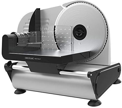 Cecotec Trancheuse Rock'nCut. 150 W, Disque de 190 mm de diamètre, Système de réglage progressif avec une précision d’épaisseur maximale de 0 à 15 mm (Rock'nCut)