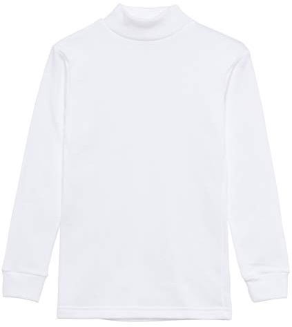 Channo Chemise de sous-vêtement Thermique pour Enfants à col Haut et à Manches Longues, Couleurs Unies