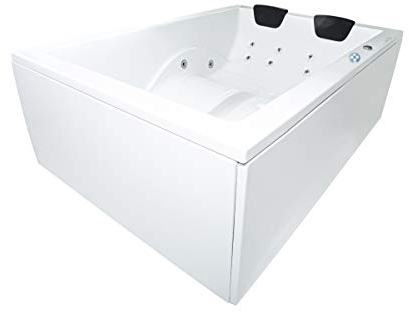 Doppel Whirlpool Badewanne Olymp Basic MADE IN GERMANY 180 x 130 cm Ausführung rechts mit 16 Massage Düsen + LED + dhW + OHNE Armaturen Eckwanne Eckbadewanne rechts oder links günstig