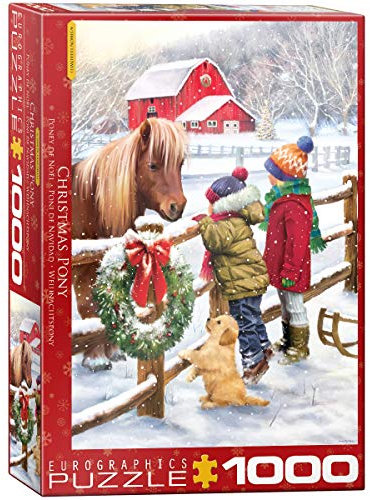 Eurographics Christmas Pony by Simon Treadwell 1000 Piece Puzzle for Adults