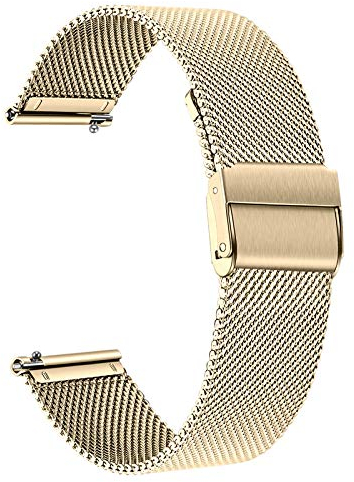 TRUMiRR Kompatibel mit Amazfit Active/GTS 4 Mini Armband, 20mm Mesh Gewebt Edelstahl Uhrenarmband Quick Release für Amazfit GTR/GTS 4/Bip 3 Pro/GTS 2 Mini