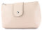 modamoda de T213 Damen Leder Kosmetiktasche Reiseetui Medium handmade in Italy, Farbe:Creme
