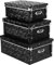 XUCHUN Foldable Storage Boxes with Lids 3 Pack Plastic Collapsible Storage Bins with Handles for Clothes, Cosmetic,Books
