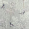 Japanese Garden Wallpaper Birds Tress Floral Grey Lilac