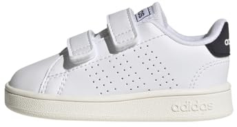 adidas Unisex Baby Advantage Lifestyle Court Two Hook-and-Loop Shoes, Cloud White / Legend Ink / Cloud White, 3 UK Child