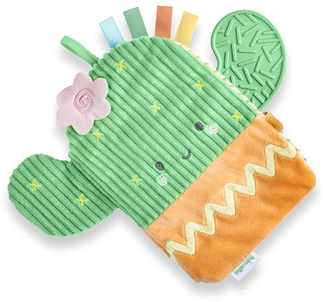 Ingenuity, Libro blandito de actividades para la denticin Calm Springs, con material multitextura que cruje, mordedor, aprendizaje de nmeros y espejo, unisex, de 0 a 36 meses