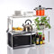 Drumm Estantería de Horno de microondas de Acero Inoxidable Estante de 2 Capas para Cuarto de baño, Cocina, Horno de microondas, Organizador de Armario