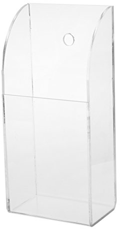 Hotel Household Air Conditioner Acrylic Remote Control Holder Wall Mount Box - 1 Grid Transparent Color
