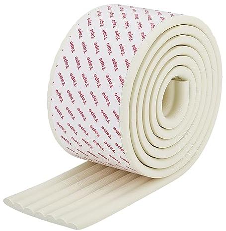 OLYCRAFT 2.1m Beige Bunk Bed Ladder Pads Soft Ladder Pads with Strong Adhesive Bunk Bed Ladder Cover 81mm Wide Replacement Bed Ladder Pads for Stair Steps Foot Comfort Corner Protectors