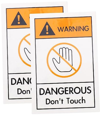 Ciieeo 2st Kein Berührungssicherheitsschild Warnaufkleber Aus Vinyl Klebendes Warnschild Sicherheitszeichen Warnschild-etiketten Verwenden Sie Kein Handzeichen Pvc Berühren Ausrüstung