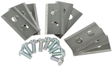 vhbw 9x Ersatz-Messer kompatibel mit Worx Landroid WR130E | WR-110-MI, WR105SI Rasenmäher - Ersatzklinge Silber, Stahl