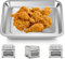 Air Fryer Tray Replacement for Cuisinart TOA-26 TOA-28 Toaster Air Fryer Convection Oven, 10.7 * 9.8'' Non-Stick Mesh Air Fryer Stainless Steel Basket Wire Rack Accessories Parts, Dishwasher Safe