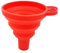 AUTOZOCO Embudo de silicona plegable, Embudo silicona retráctil, Silicona expandible, embudo multiuso, Apto para líquidos de automóvil, 10.5 cm largo extendido x 8.5 cm diámetro superior, Rojo