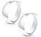 Amberta Damen 925 Sterling Silber Dicke Ohrringe: Silber Dicke Ohrringe 25 mm