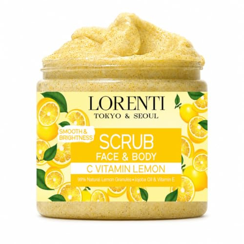 Lorenti Lemon Scrub 500 ML Viso & Corpo | Rassodante e Radiante Sostiene La Produzione Di Collagene Anti Invecchiamento E Rughe