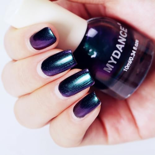 Chameleon Nail Polish - Holographic Glitter Nail Polish - Shimmer Chrome Nail Art Varnish - Quick Dry Nail Varnish - No Need Cure Gel Nail Polish for Women DIY at Home